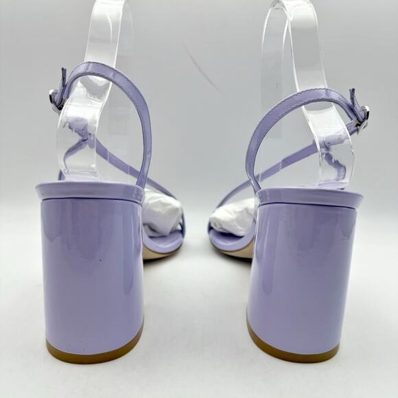 Stuart Weitzman Womens Soiree 85 Block Heeled Sandal US 9.5 B Purple Leather NIB - Picture 10 of 14